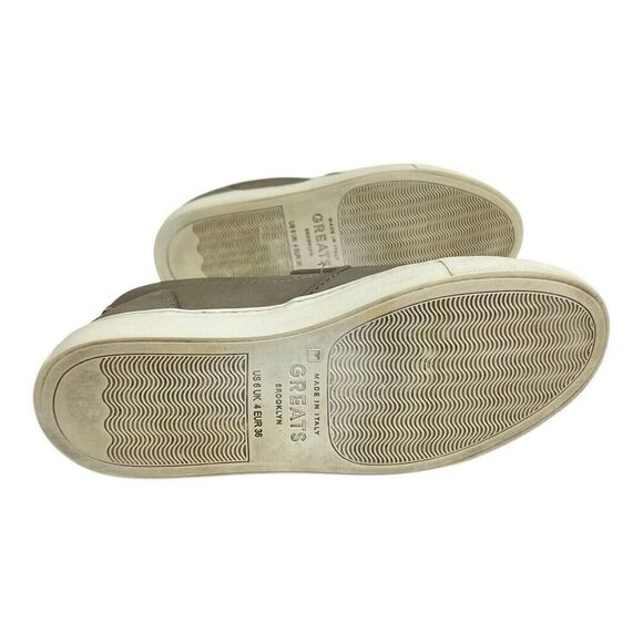 Greats Brooklyn Womens Size 6 Gray Slip On Leather Sneakers - Picture 7 of 8